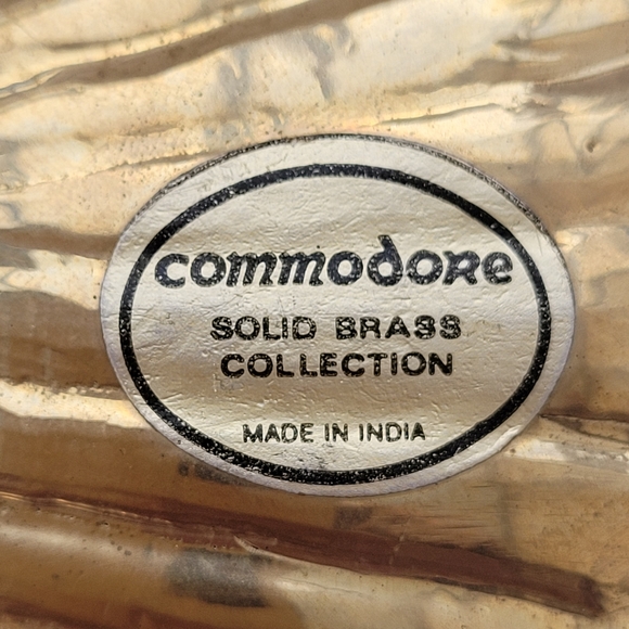 Vintage Solid Brass Footed Shell Jewelry Trinket Candy Dish - Picture 3 of 7